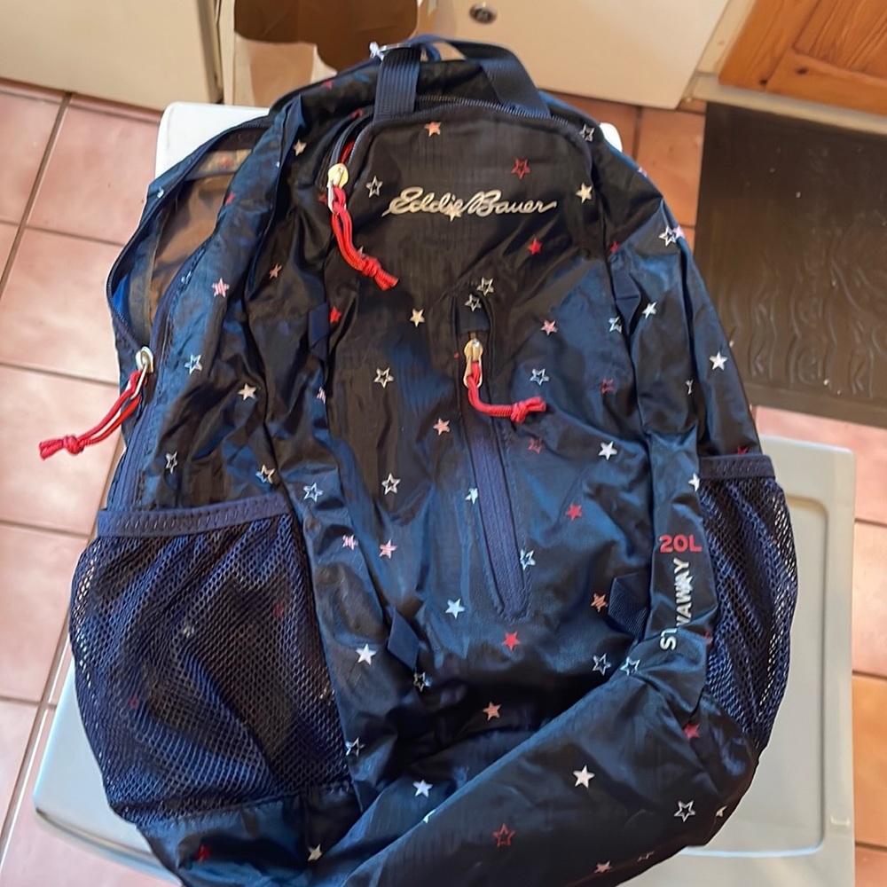 NWOT Eddie Bauer stowaway backpack stars